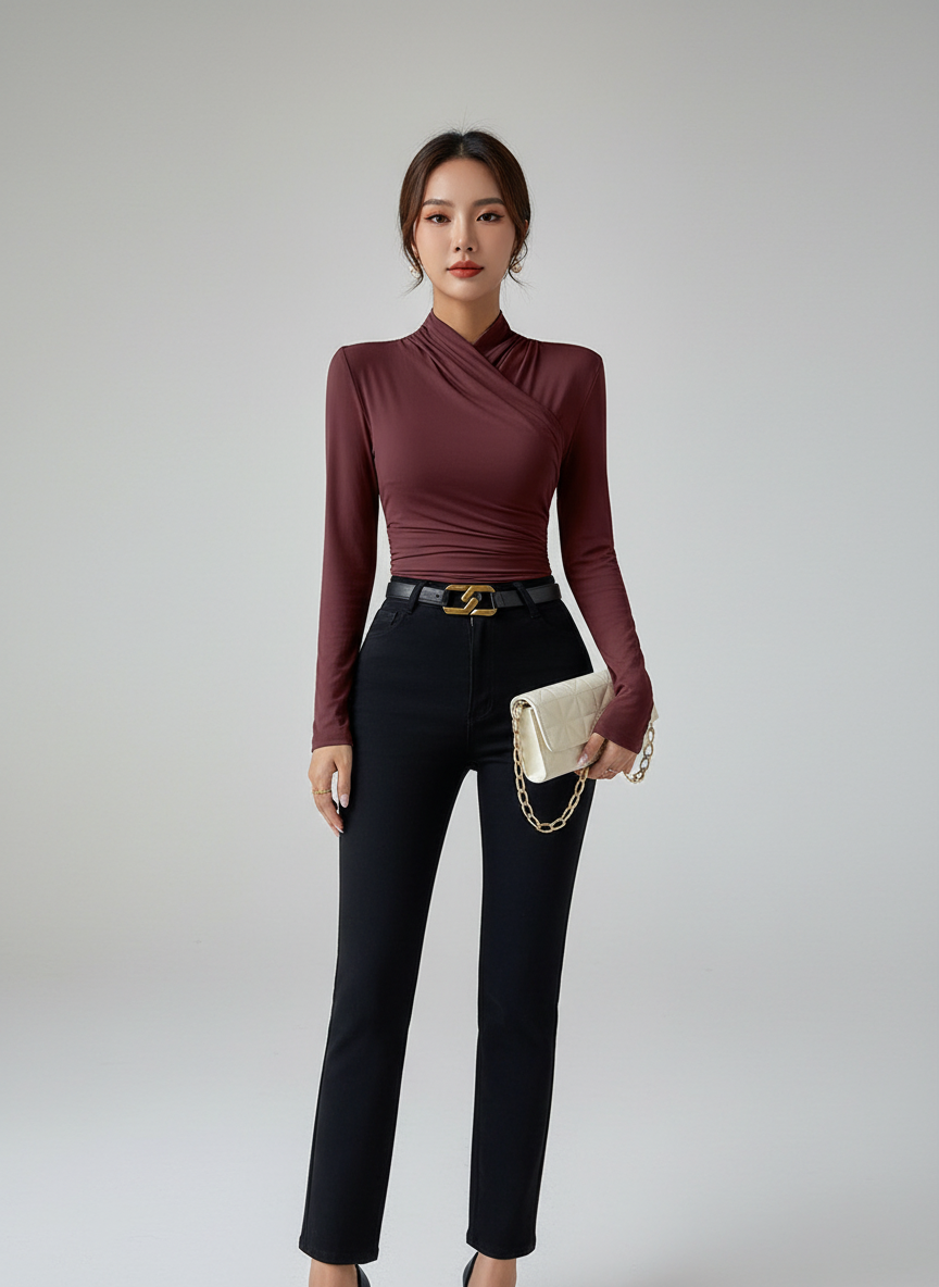 Asymmetrische One Shoulder Top | Elegante Damestop 2