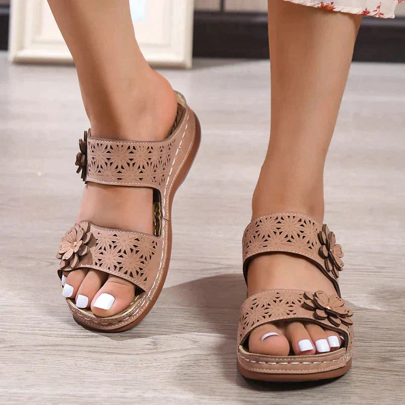 Orthosandalen met Bloemenpatroon Wedge Zomerschoenen