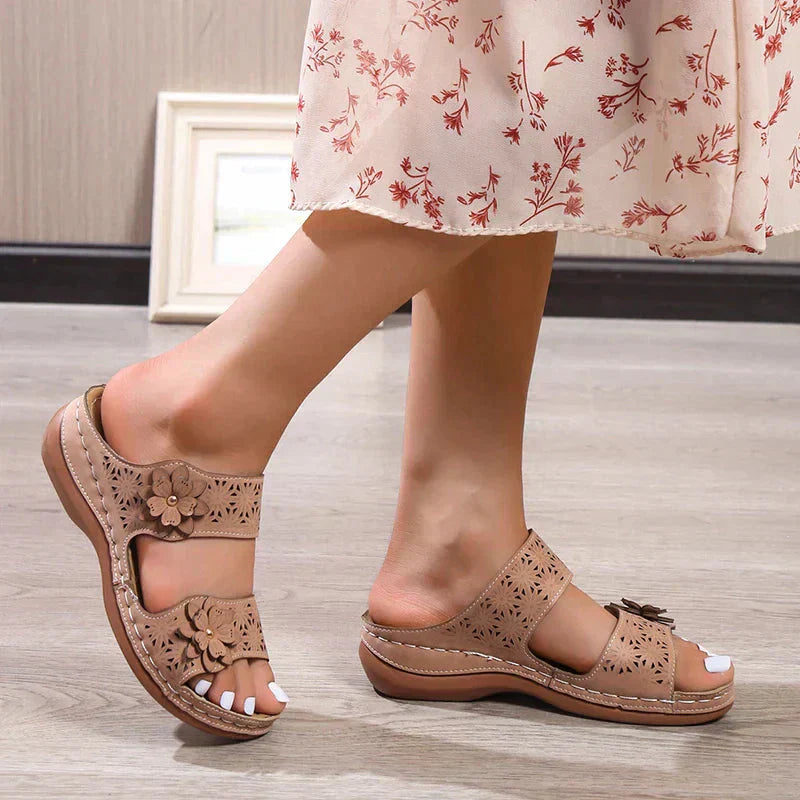 Orthosandalen met Bloemenpatroon Wedge Zomerschoenen - StudioMarella