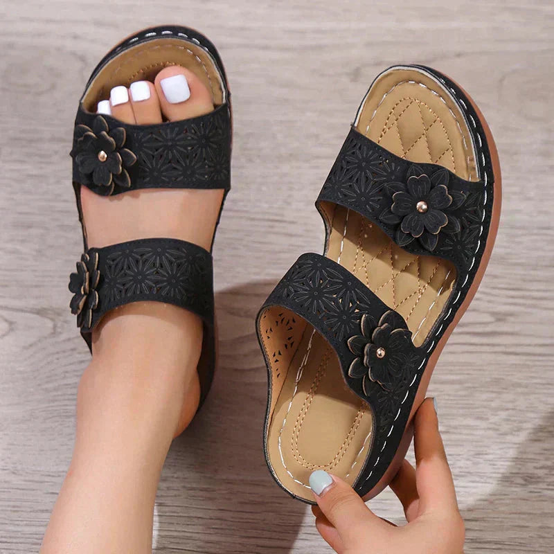 Orthosandalen met Bloemenpatroon Wedge Zomerschoenen