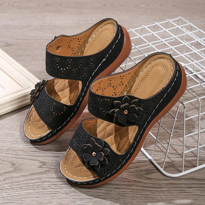 Orthosandalen met Bloemenpatroon Wedge Zomerschoenen