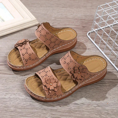 Orthosandalen met Bloemenpatroon Wedge Zomerschoenen