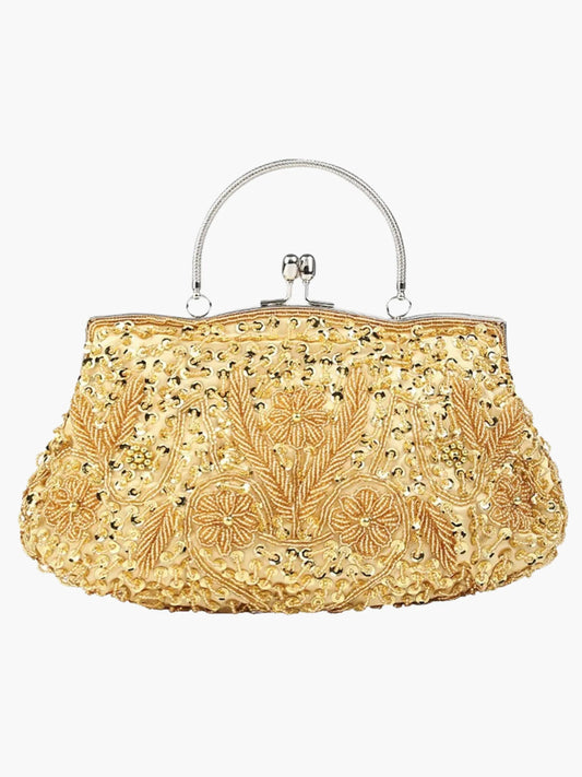 Vintage Handtas Geborduurd Leer Stijlvol - StudioMarella