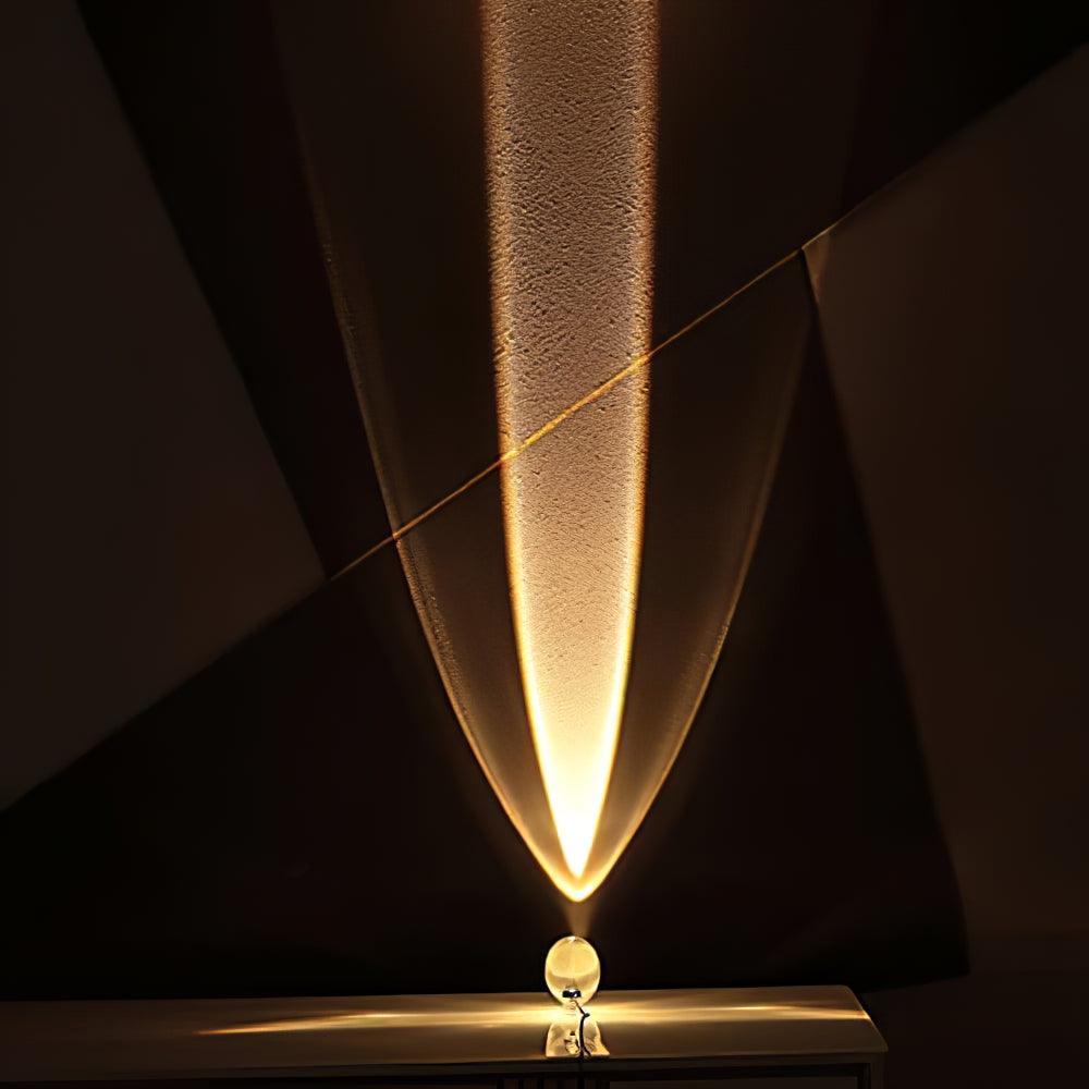 Marsman tafellamp LED kristalglas chroom binnen sfeerverlichting designlamp projectie lamp modern interieur nachtkastje dressoir verlichting