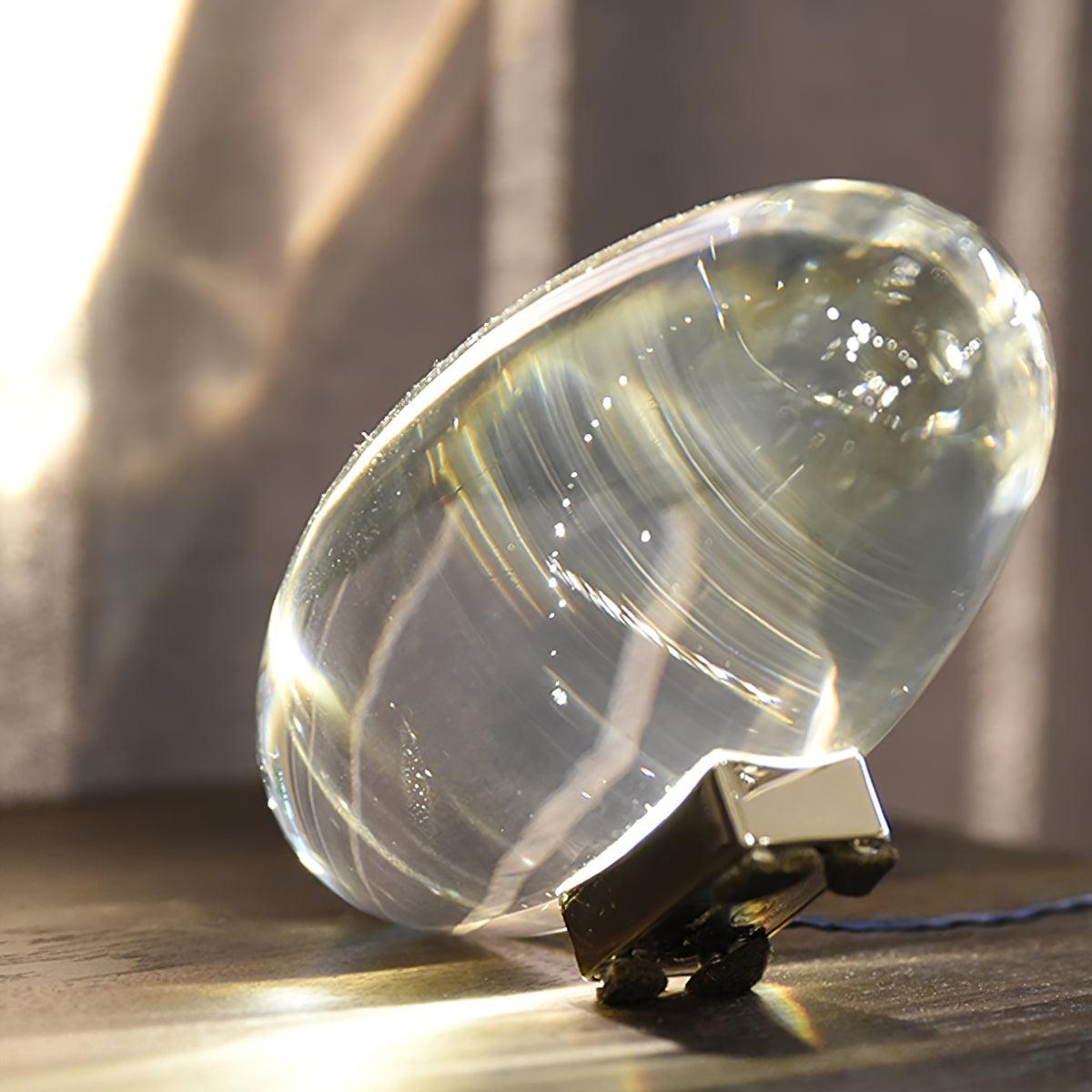 Marsman tafellamp LED kristalglas chroom binnen sfeerverlichting designlamp projectie lamp modern interieur nachtkastje dressoir verlichting