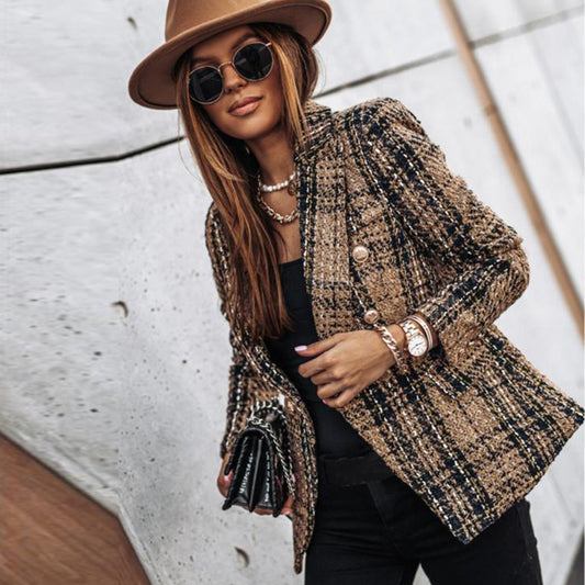 Dames Blazer Klassiek Enkelknops Sluiting Elegant - StudioMarella