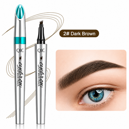 Wenkbrauwpotlood met 4 Punten Waterdichte Microblading Styling Pen voor Natuurlijke Haarlook Duurzaam tot 36 Uur Langdurig