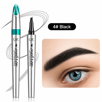 Wenkbrauwpotlood met 4 Punten Waterdichte Microblading Styling Pen voor Natuurlijke Haarlook Duurzaam tot 36 Uur Langdurig