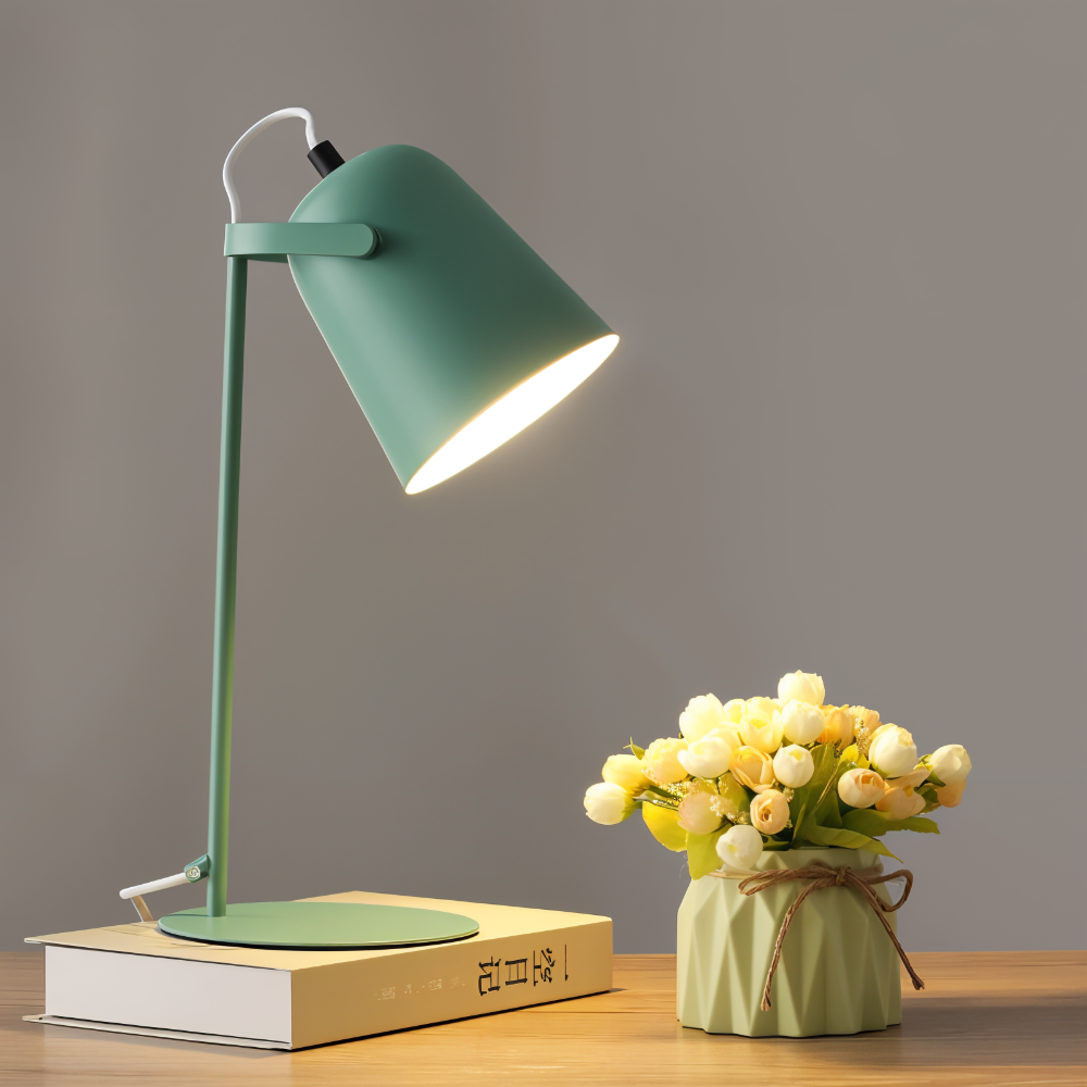 Draaibare Tafellamp met Verstelbare Lichtbundel – Design Verlichting in Zachte Macaron Tinten voor Bureau & Leeshoek