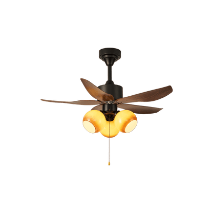 Florence Blossom Plafondventilator met Verlichting 90cm Houtnerf 6-Snelheden DC Motor