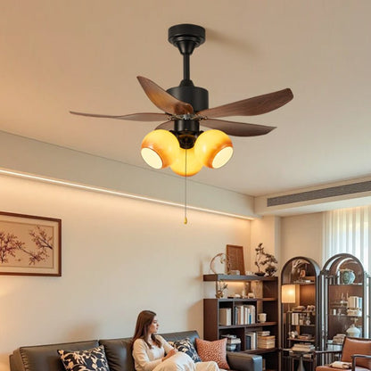 Florence Blossom Plafondventilator met Verlichting 90cm Houtnerf 6-Snelheden DC Motor