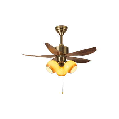 Florence Blossom Plafondventilator met Verlichting 90cm Houtnerf 6-Snelheden DC Motor