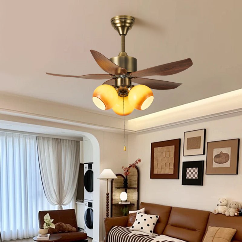 Florence Blossom Plafondventilator met Verlichting 90cm Houtnerf 6-Snelheden DC Motor