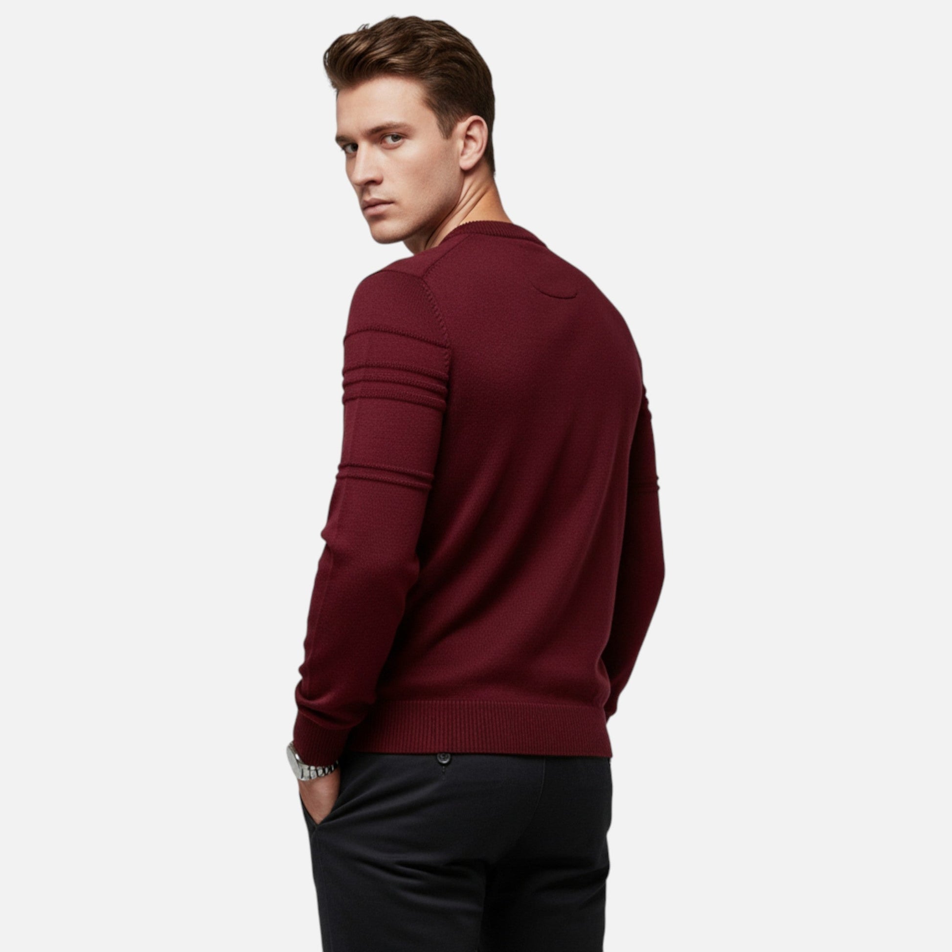 Aurelio | Heren Sweater Zwart – Zacht, Ademend & Tijdloos 2