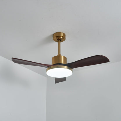 Moderne Plafondventilator met Verlichting – Houten Bladen & Afstandsbediening