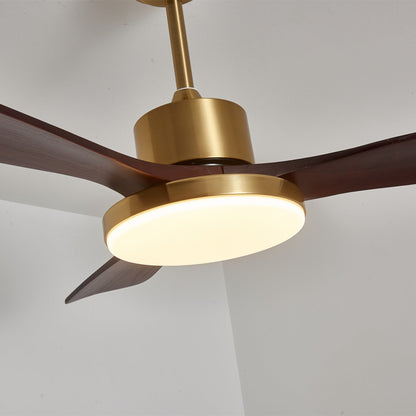 Moderne Plafondventilator met Verlichting – Houten Bladen & Afstandsbediening