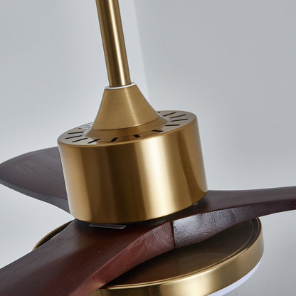 Moderne Plafondventilator met Verlichting – Houten Bladen & Afstandsbediening