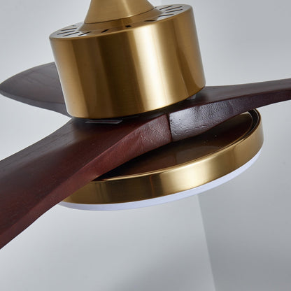 Moderne Plafondventilator met Verlichting – Houten Bladen & Afstandsbediening