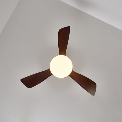 Moderne Plafondventilator met Verlichting – Houten Bladen & Afstandsbediening