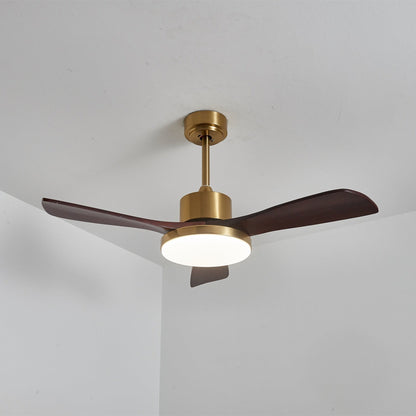 Moderne Plafondventilator met Verlichting – Houten Bladen & Afstandsbediening