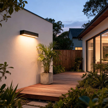 LED Buitenwandlamp Zwart Modern Aluminium IP65 Waterdicht voor Gevel en Terras Warm of Koud Wit Instelbaar