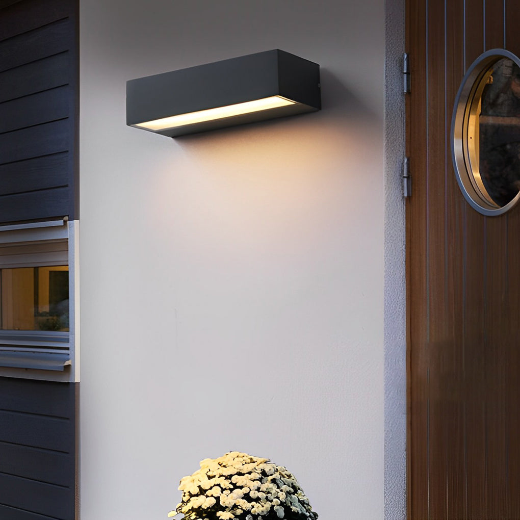 LED Buitenwandlamp Zwart Modern Aluminium IP65 Waterdicht voor Gevel en Terras Warm of Koud Wit Instelbaar