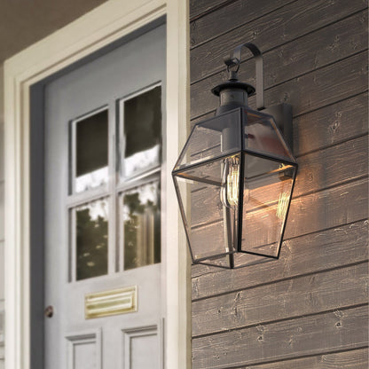 Buitenwandlamp Mattzwart Lantaarn E27 IP44 Weerbestendig Tuinverlichting Met Bewegingssensor Optioneel