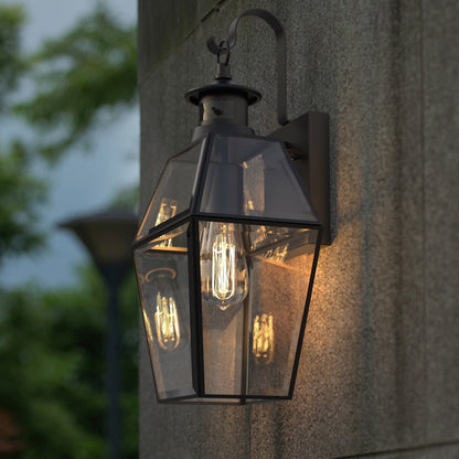 Buitenwandlamp Mattzwart Lantaarn E27 IP44 Weerbestendig Tuinverlichting Met Bewegingssensor Optioneel