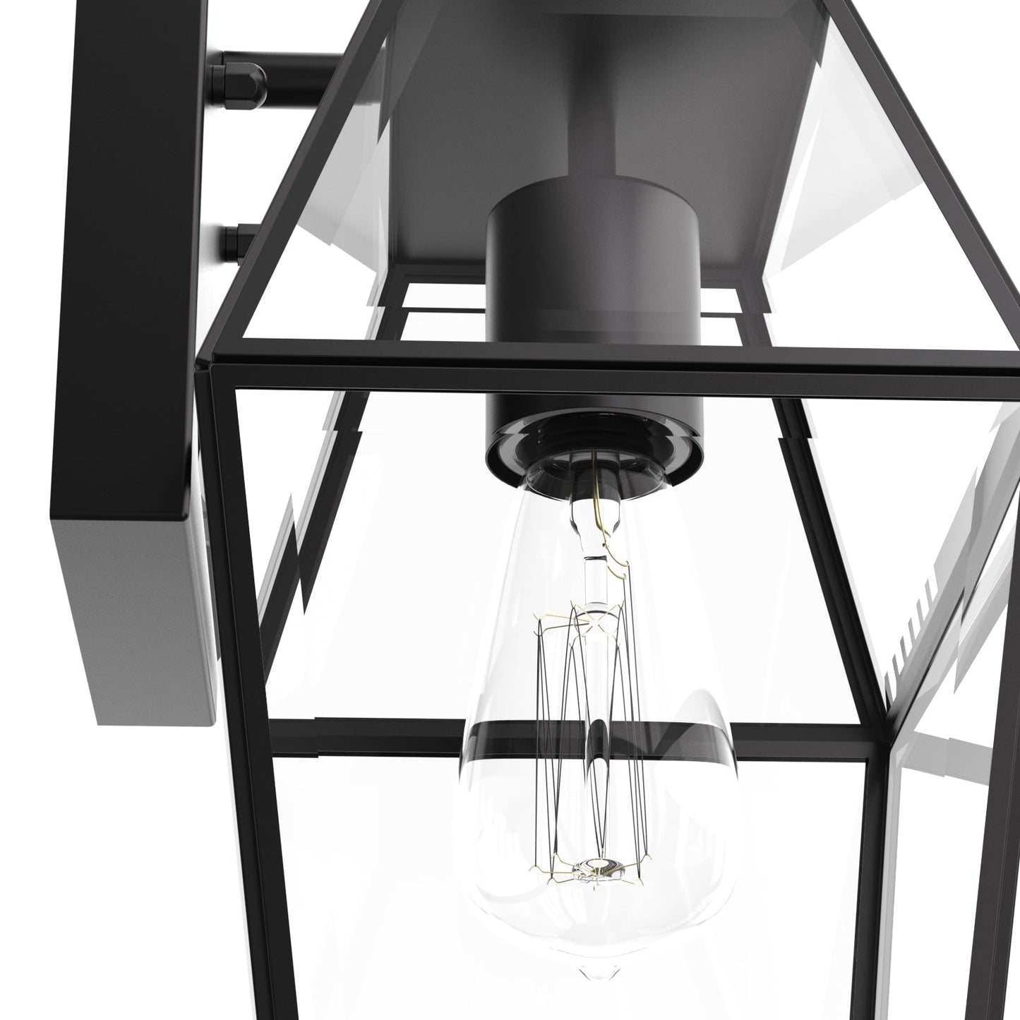 Buitenwandlamp Mattzwart Lantaarn E27 IP44 Weerbestendig Tuinverlichting Met Bewegingssensor Optioneel