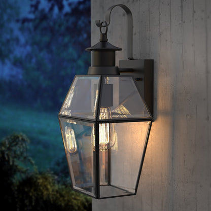 Buitenwandlamp Mattzwart Lantaarn E27 IP44 Weerbestendig Tuinverlichting Met Bewegingssensor Optioneel