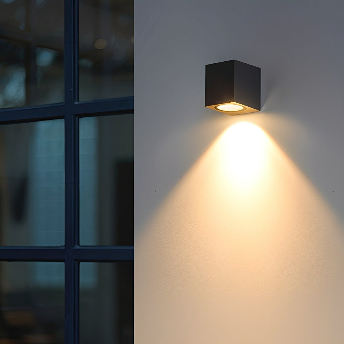 Moderne Vierkante Buitenwandlamp LED IP65 Waterbestendig Up&Down Verlichting Zwart voor Gevel Terras Entree