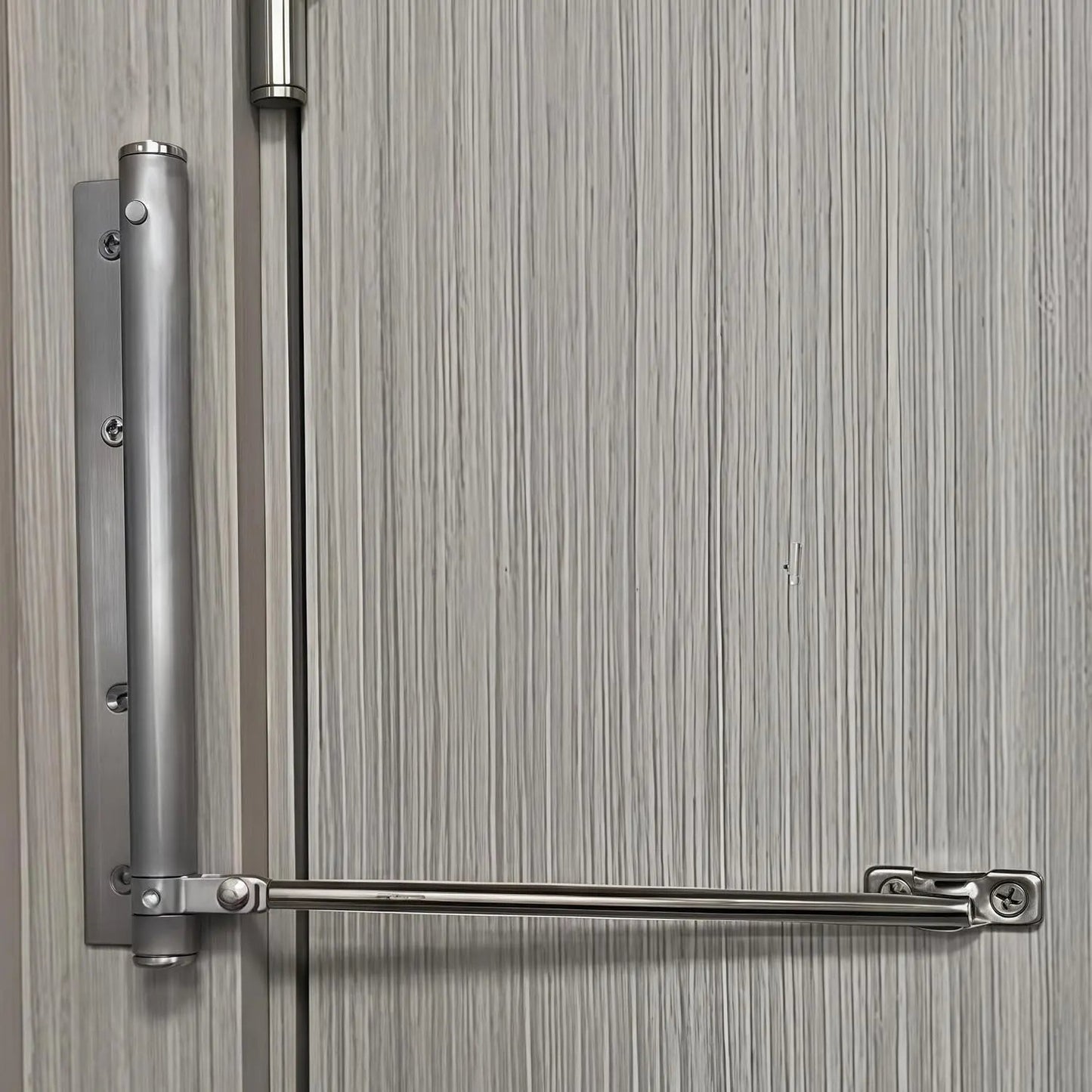 Automatische Deurdranger Edelstaal 4 Snelheidsstanden 18,5x17,5cm Zacht Sluitend Deur Sluiter Woonkamer Slaapkamer Kantoor Links Rechts Universeel