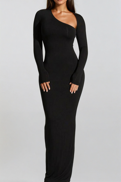 Ava | Dames Lange Maxi Jurk - Asymmetrisch Ontwerp met Halssplit 1