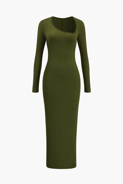 Ava | Dames Lange Maxi Jurk - Asymmetrisch Ontwerp met Halssplit 9