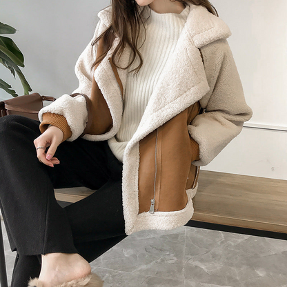 Ava | Dames Winterjas - Oversized Sherpa-Jack, Fleece Gevoerd, Trendy 1