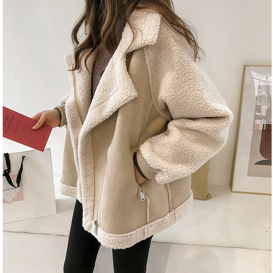 Dames Winterjas Fleece Gevoerd Luxe Sherpa Jas - StudioMarella