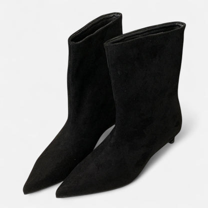 Ava | Enkellaarsjes Dames – Zwart, Elegant & Comfortabel 1