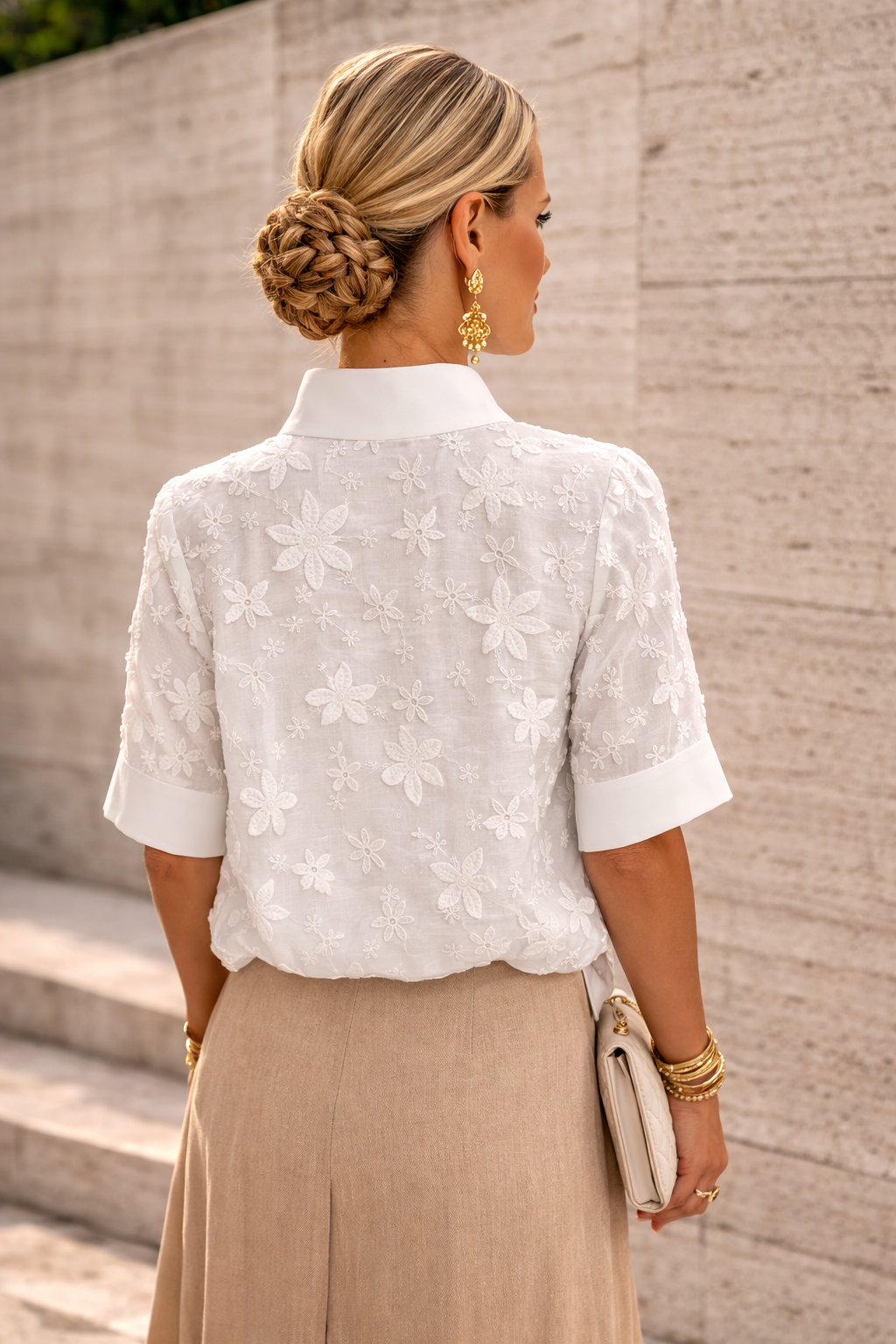 Aveline | Elegante Hoge Hals Damesblouse 1