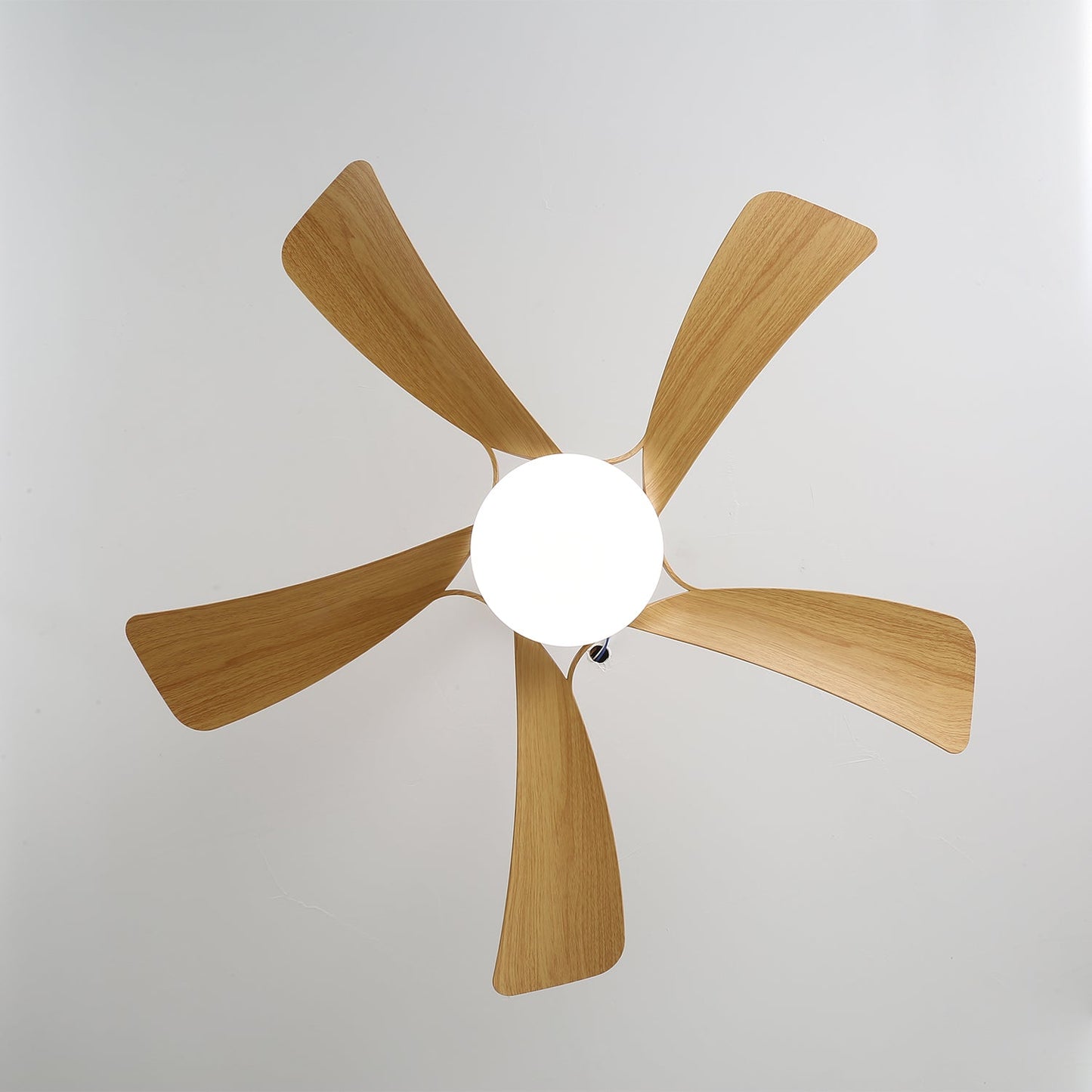 Moderne plafondventilator met geïntegreerde LED-verlichting in hout en metaal | Afstandsbediening 6-snelheden dimbaar voor woonkamer slaapkamer energiezuinig stil design 107cm 132cm