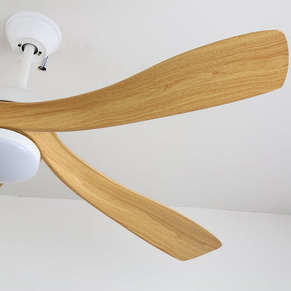 Moderne plafondventilator met geïntegreerde LED-verlichting in hout en metaal | Afstandsbediening 6-snelheden dimbaar voor woonkamer slaapkamer energiezuinig stil design 107cm 132cm
