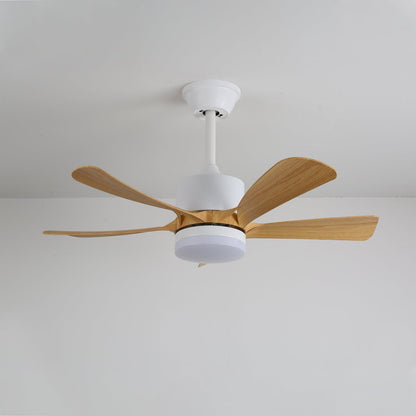 Moderne plafondventilator met geïntegreerde LED-verlichting in hout en metaal | Afstandsbediening 6-snelheden dimbaar voor woonkamer slaapkamer energiezuinig stil design 107cm 132cm