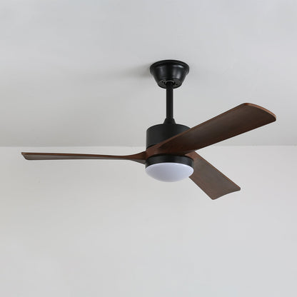 Moderne Plafondventilator met Verlichting 132 cm Donkerbruin Notenhout – Dimbaar 6 Snelheden Stille Motor