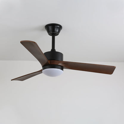 Moderne Plafondventilator met Verlichting 132 cm Donkerbruin Notenhout – Dimbaar 6 Snelheden Stille Motor