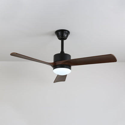 Moderne Plafondventilator met Verlichting 132 cm Donkerbruin Notenhout – Dimbaar 6 Snelheden Stille Motor