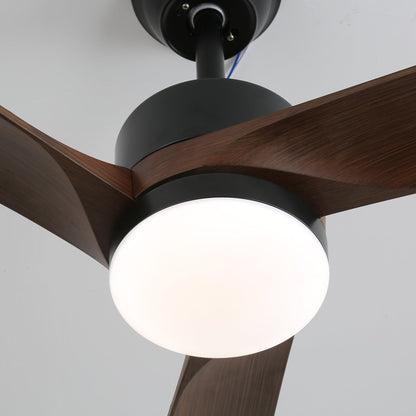 Moderne Plafondventilator met Verlichting – Ø132cm Designventilator in Hout & Metaal met LED-Lamp