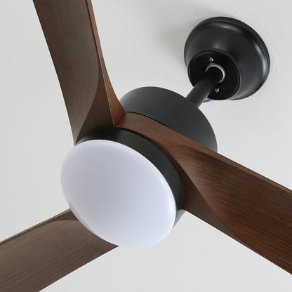 Moderne Plafondventilator met Verlichting – Ø132cm Designventilator in Hout & Metaal met LED-Lamp
