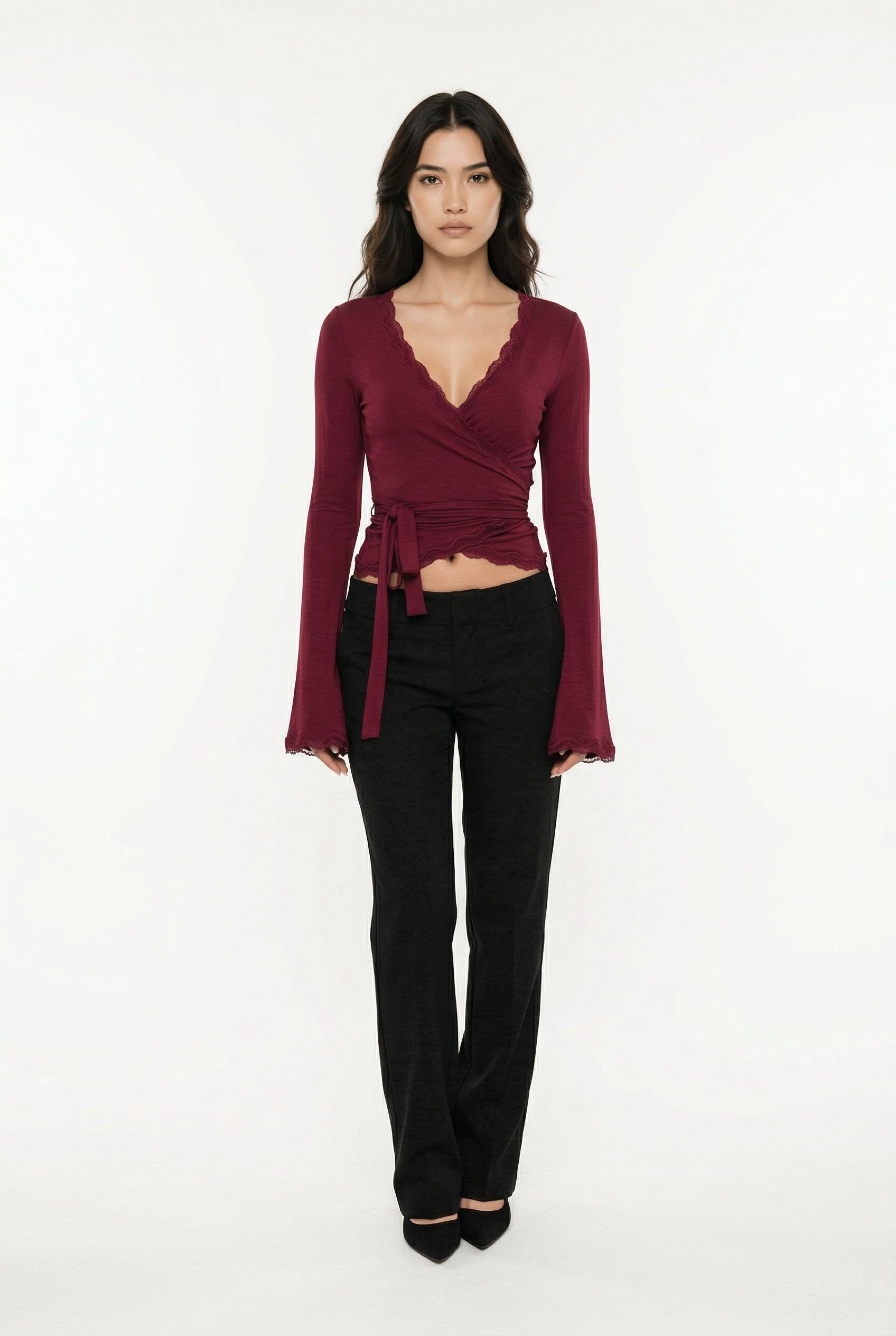 Avery Wijnrode Kanten Damesblouse | Elegante Top 1