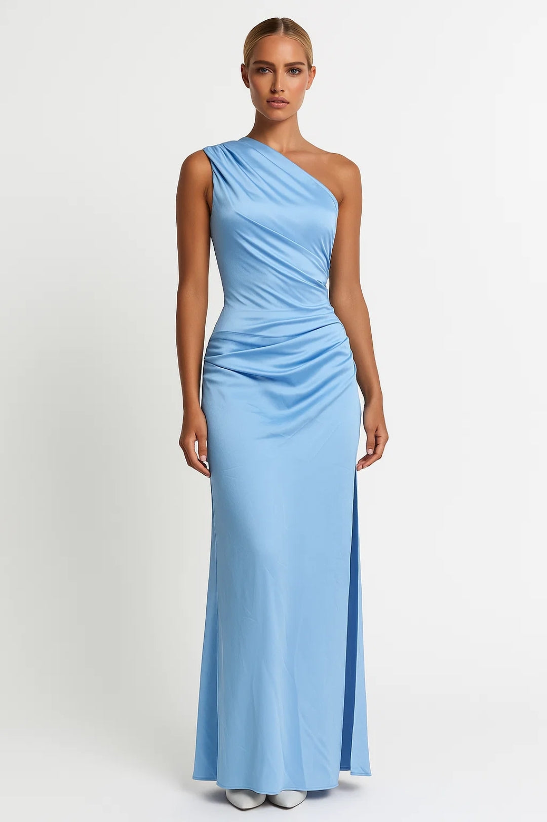 Elegante Avondjurk met Één Schouder Lange Split - StudioMarella