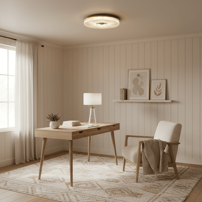 LED Plafondlamp Rond IJzer Acryl Dimbaar 3000K 4000K 6000K Zwart Wit Goud