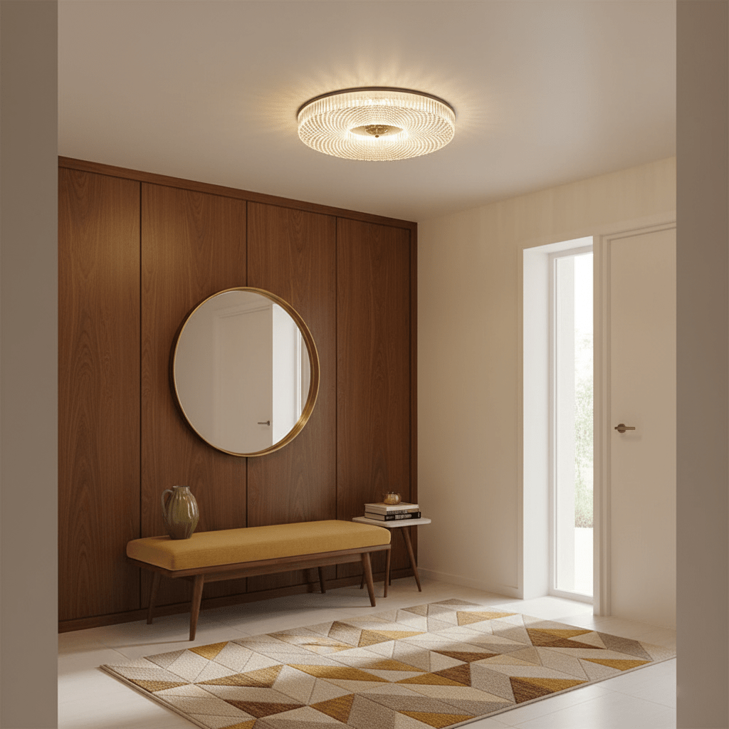 LED Plafondlamp Rond IJzer Acryl Dimbaar 3000K 4000K 6000K Zwart Wit Goud